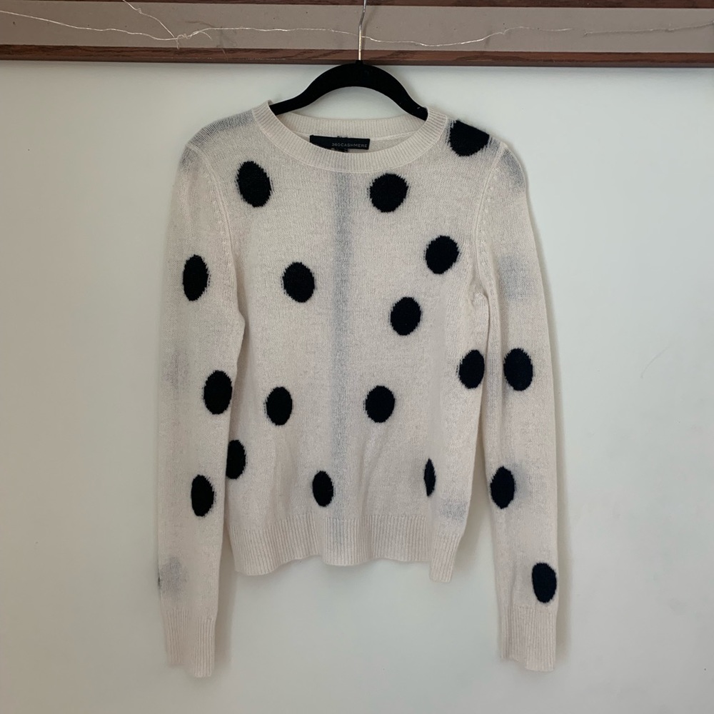 360 Cashmere polka dot sweater xs